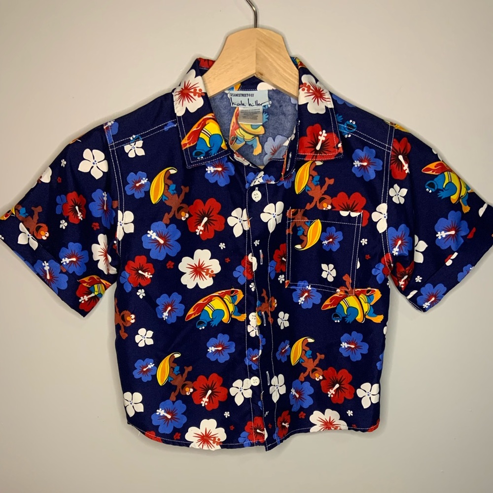 3/20$ Kids size 4T Nicole Miller Sesame Street Hawaiian shirt.